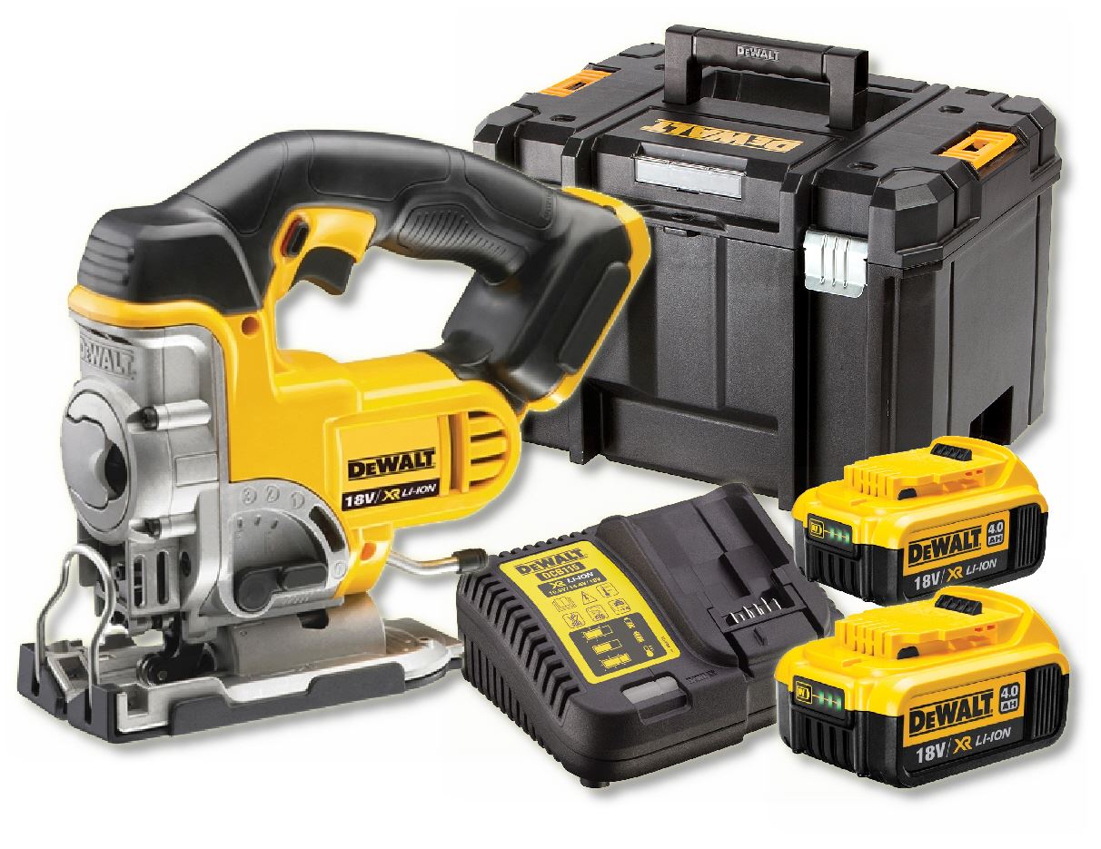 Dewalt DCS331M2 18V XR liion Jigsaw (2 x 4AH Batteries) in TSTAK Case