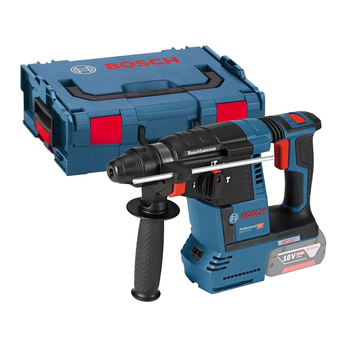 Azul Bosch Professional 0611909000 Bosch Profesional Taladro Martillo perforador GBH 18/ V-26/ Tijera / 18 V / Caja sin bater/ía y Cargador