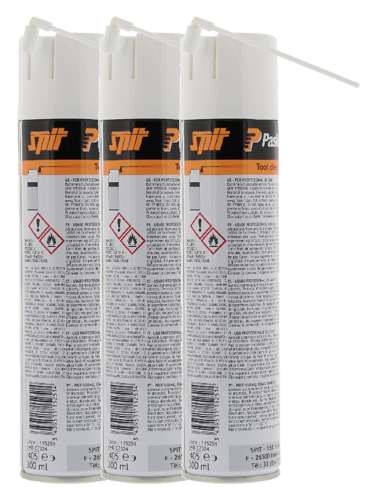 Pack of 3 x Paslode Impulse/Pulsa Cleaner Degreaser 300ml 115251