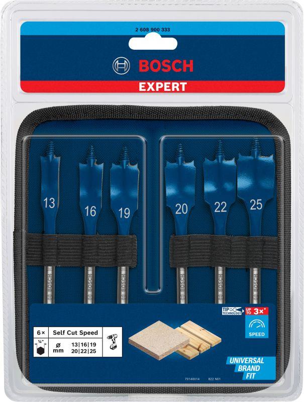 Bosch Expert SelfCut Speed Spade Drill Bit 13/16/19/20/22/25 mm 6-pc 2608900333 - Picture 2 of 6