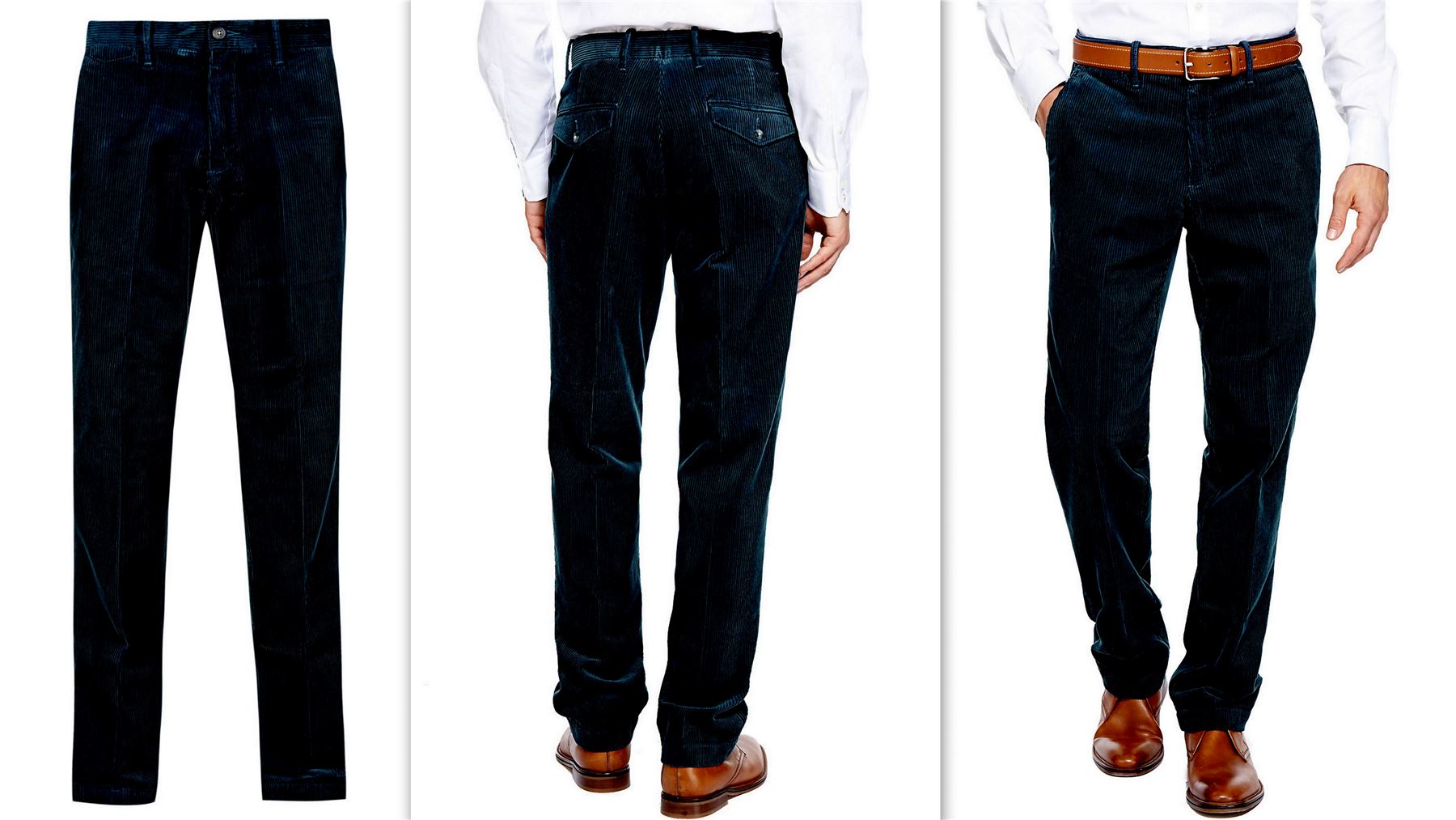 Mens Corduroy Trousers Cotton Classic Fit Jumbo Chunky Cords Regular