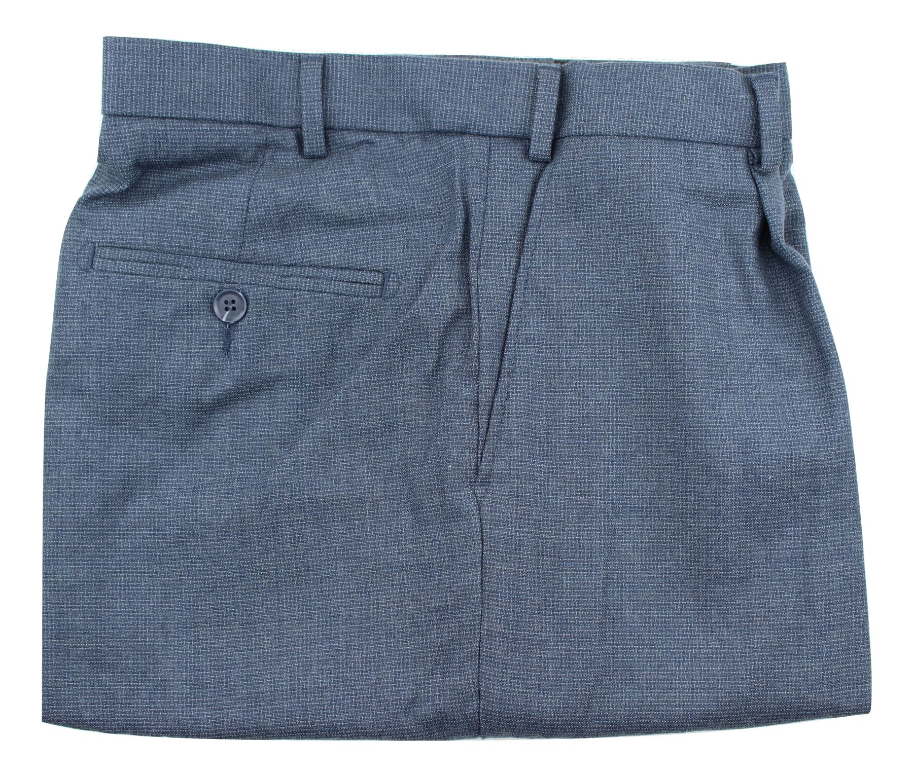 Mens Trousers Washable Wool Blend Formal Pleated With Active Waistband ...