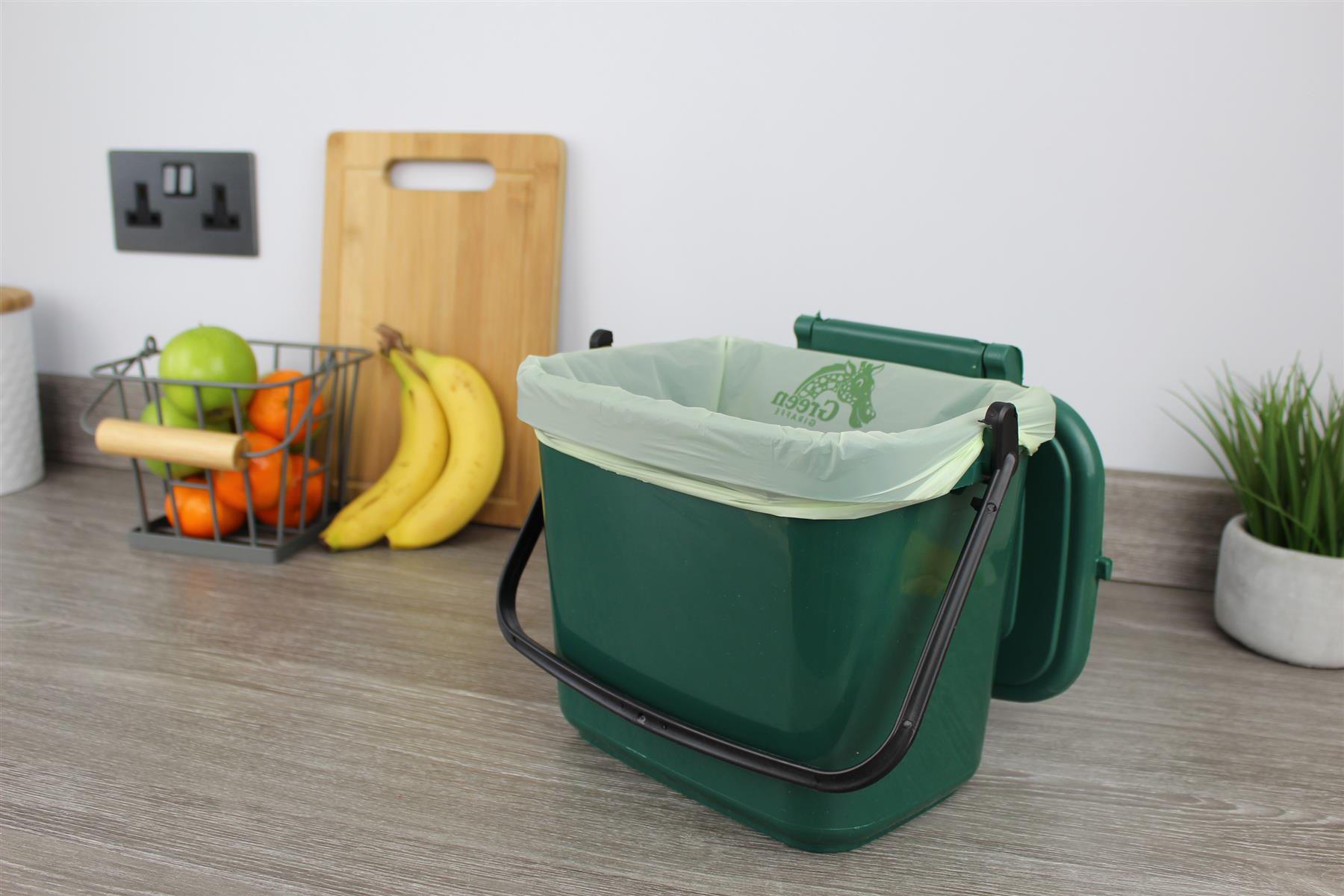 50x 6 Litre Compostable Caddy Liners for Food Waste/Caddy Bags 6L eBay