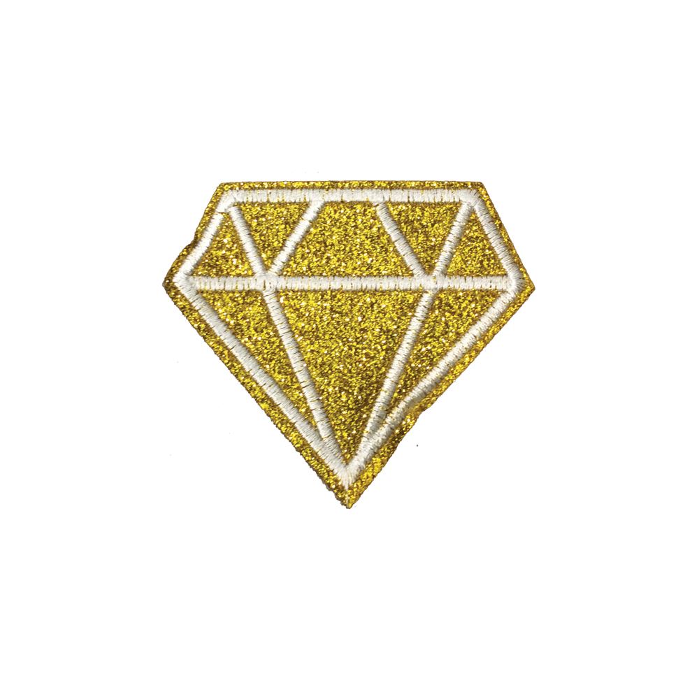 Iron On Sequin Blue Diamond Embroidery Applique Patch Sew Iron Badge
