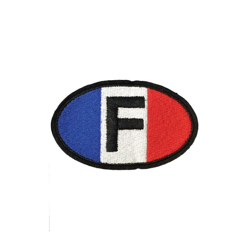France National Flag Patch Embroidered Sew or Iron on Patch With F Letter