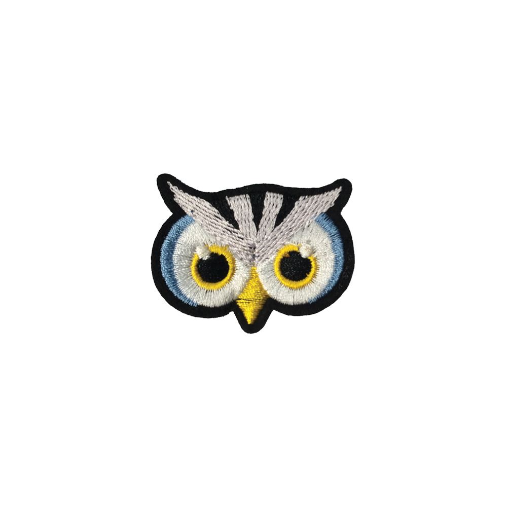 Cute Blue and Yellow Owl Applique Embroidered Badge Iron On Sew On Patch Cute Blue and Yellow Owl Applique Embroidered Badge Iron On Sew On Patch