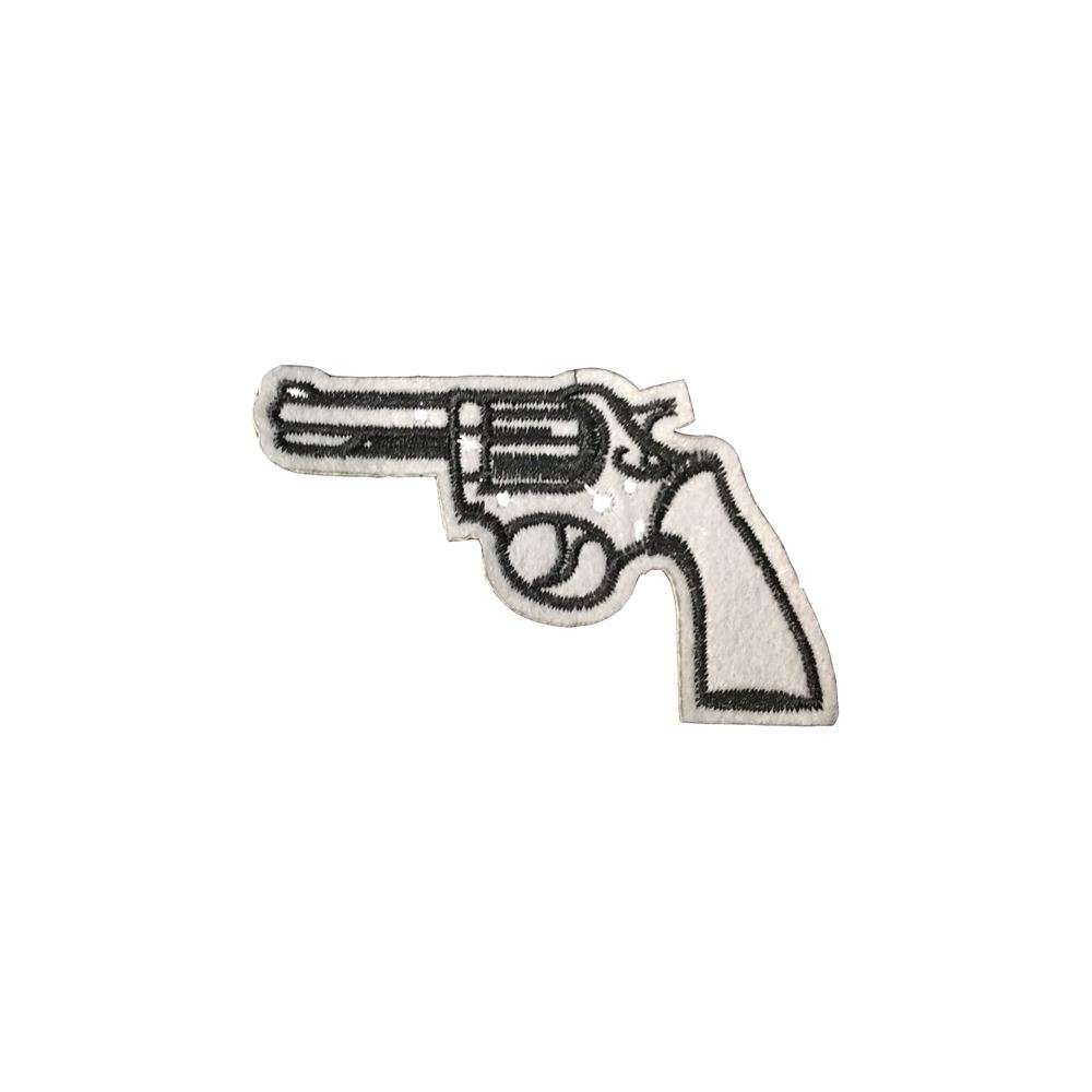 Girls Pink Cowboy Pistol Gun Patch Embroidered Badge Iron Sew On Shirt Jeans Bag