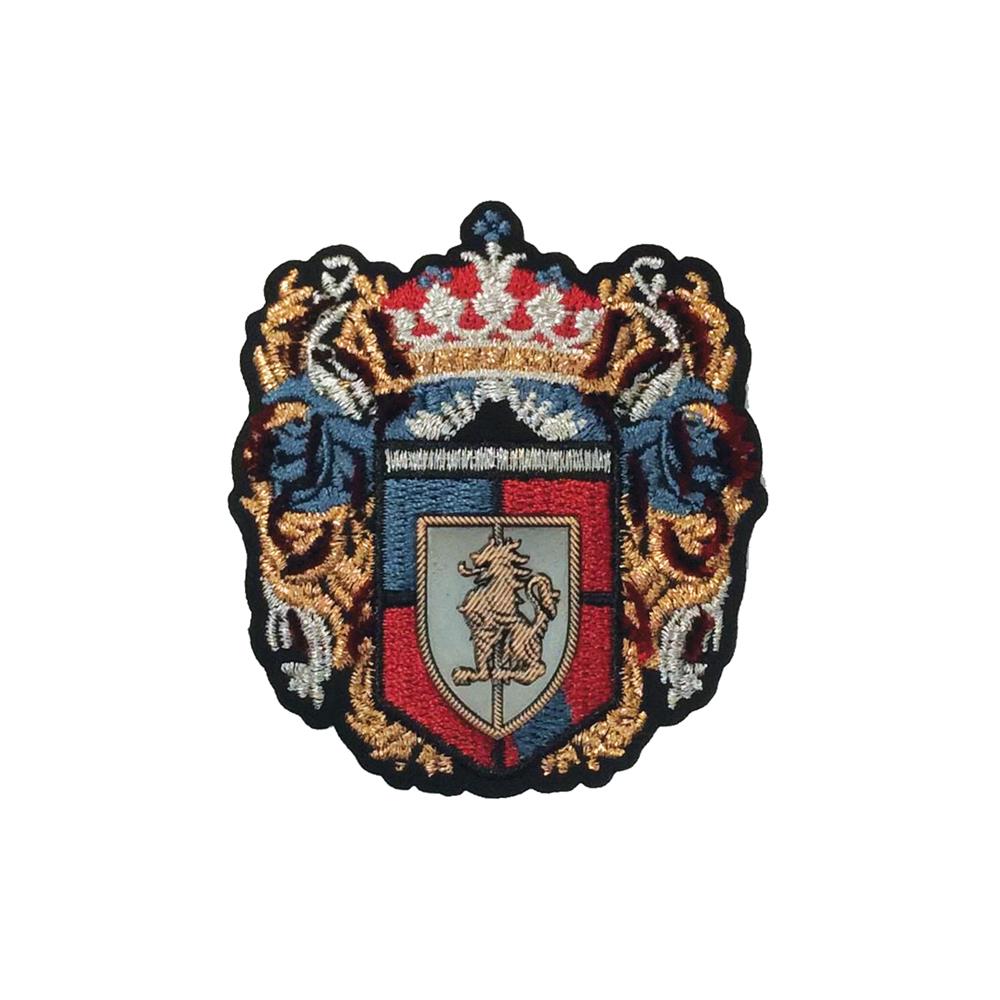 Iron On Lion Crown Crest Emblem Embroidery Applique Patch Sew Iron Badge