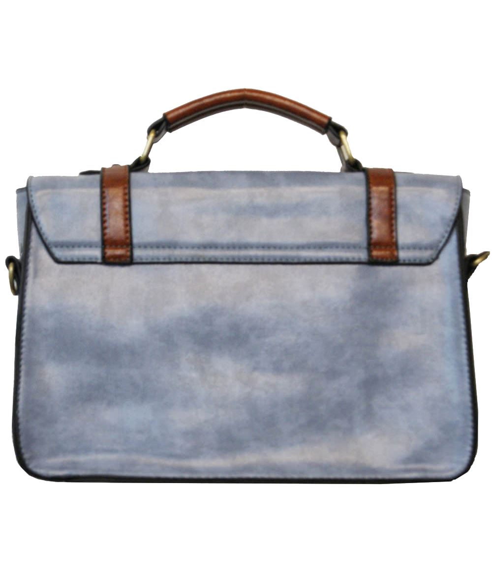 Banned Apparel Buckle with Bow Vintage Retro Faux Leather Satchel Shoulder Bag - Picture 13 of 17
