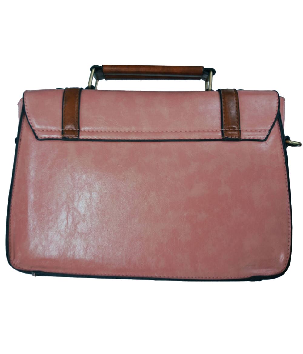 Banned Apparel Buckle with Bow Vintage Retro Faux Leather Satchel Shoulder Bag - Picture 9 of 17