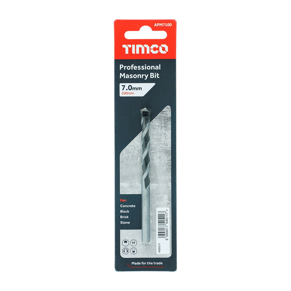 Timco - Premium Quality Professional Masonry Bit, Hardened Carbon Steel - 1 Each - Picture 29 of 75