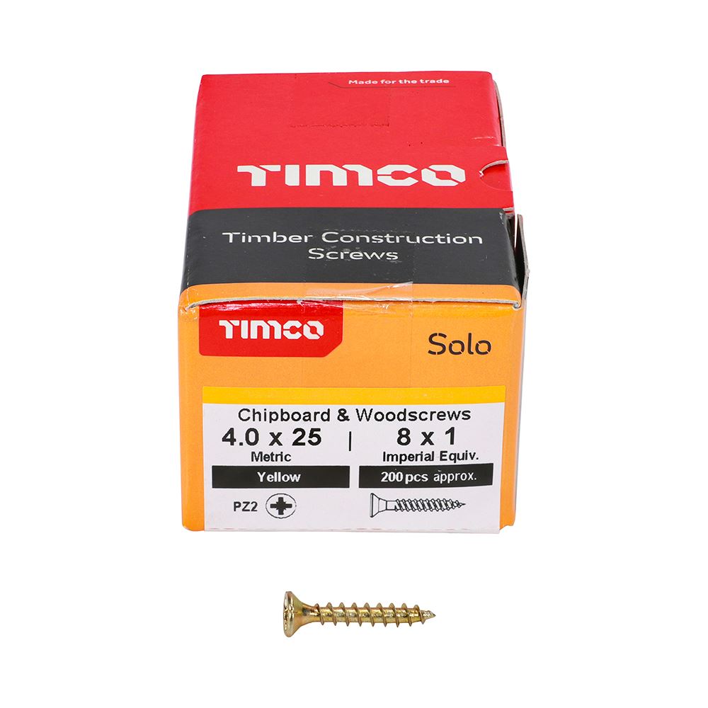Timco - Solo Chipboard & Wood Screws - PZ - Double Countersunk. Various Sizes - Picture 58 of 178