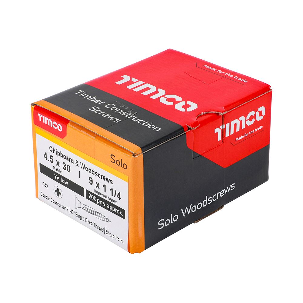 Timco - Solo Chipboard & Wood Screws - PZ - Double Countersunk. Various Sizes - Picture 86 of 178