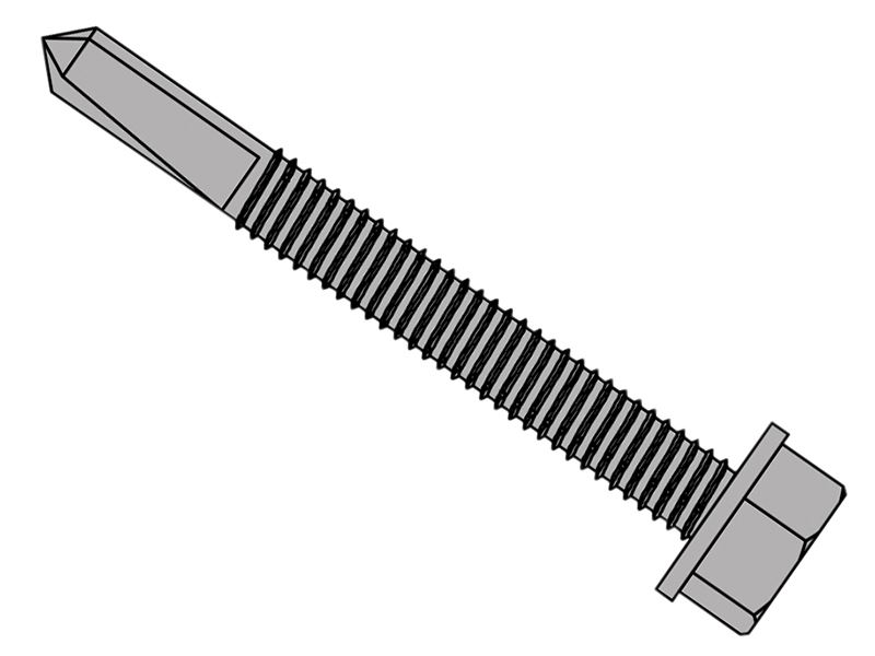 Viti ForgeFix TechFast 5.5 X 32 Per Tetti Lamiera-Acciaio + 111 Rondelle In Acciaio Inox A2
