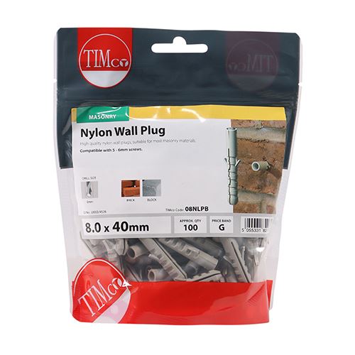 Timco Nylon Plugs For Coach Screws Suited For Outdoor Use - Grey. Various Sizes - Picture 9 of 20