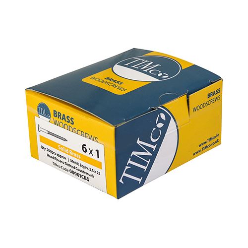 Timco Solid Brass Wood Timber Screws Slotted Countersunk Various Sizes Available - Picture 52 of 55