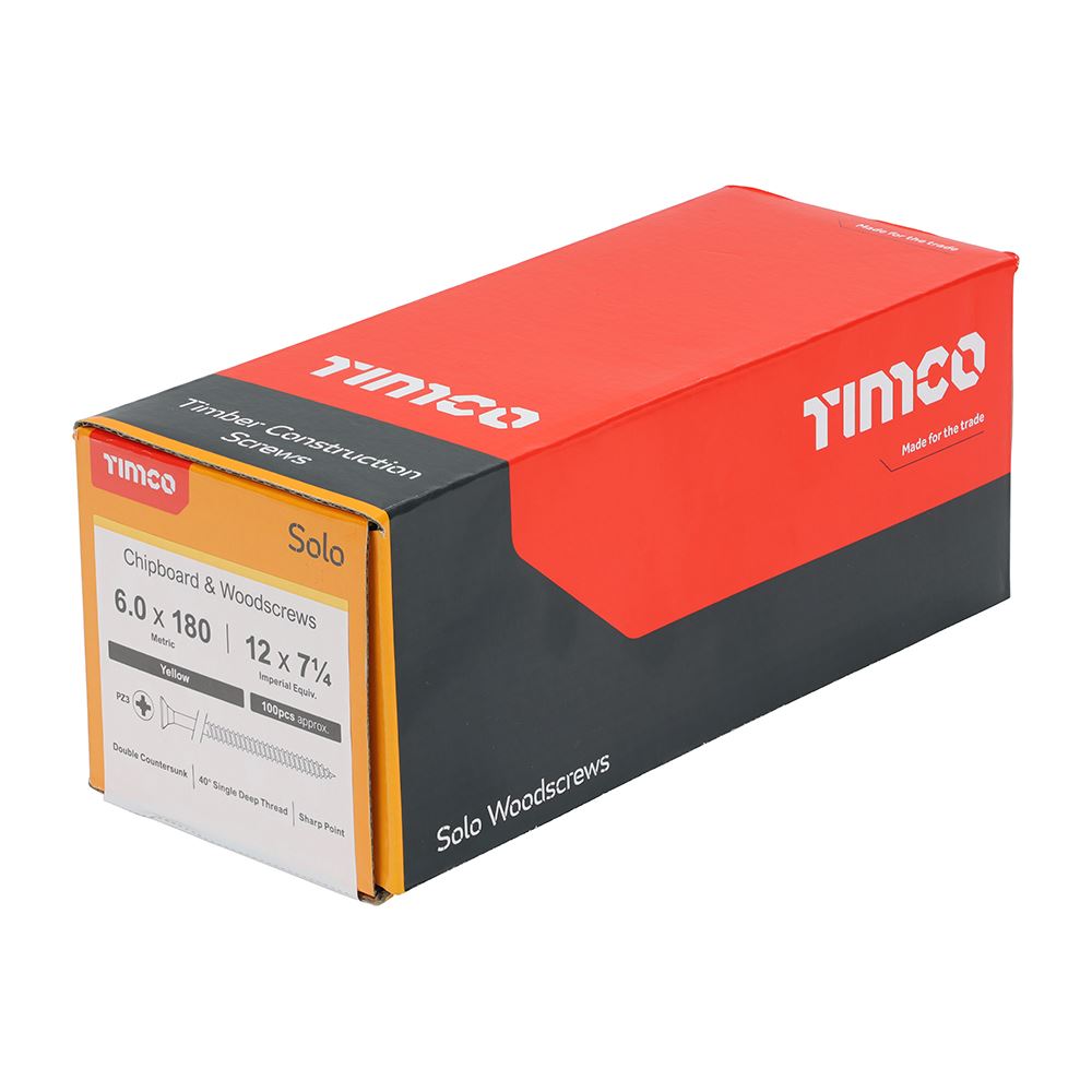 Timco - Solo Chipboard & Wood Screws - PZ - Double Countersunk. Various Sizes - Picture 177 of 178