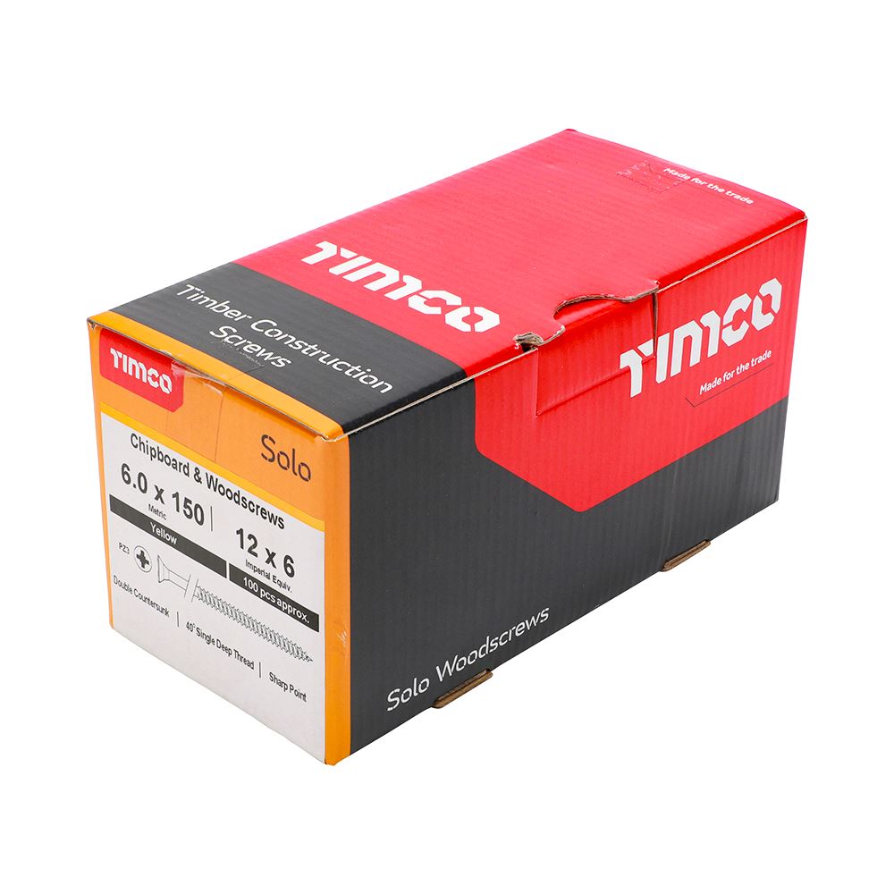 Timco - Solo Chipboard & Wood Screws - PZ - Double Countersunk. Various Sizes - Picture 174 of 178