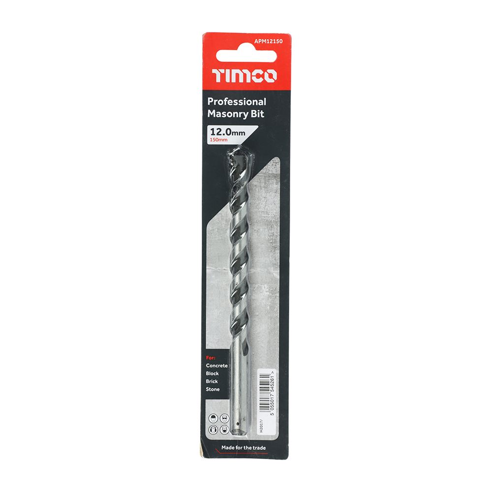 Timco - Premium Quality Professional Masonry Bit, Hardened Carbon Steel - 1 Each - Picture 51 of 75