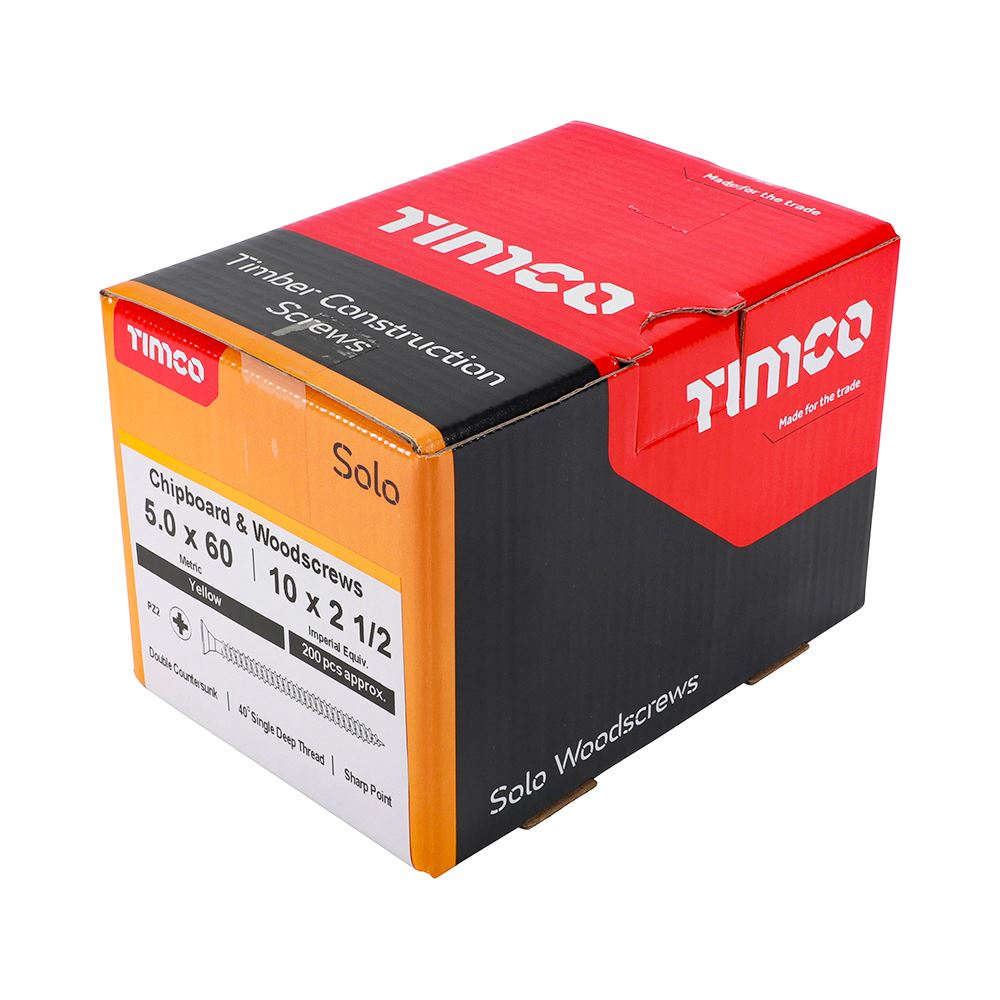 Timco - Solo Chipboard & Wood Screws - PZ - Double Countersunk. Various Sizes - Picture 126 of 178