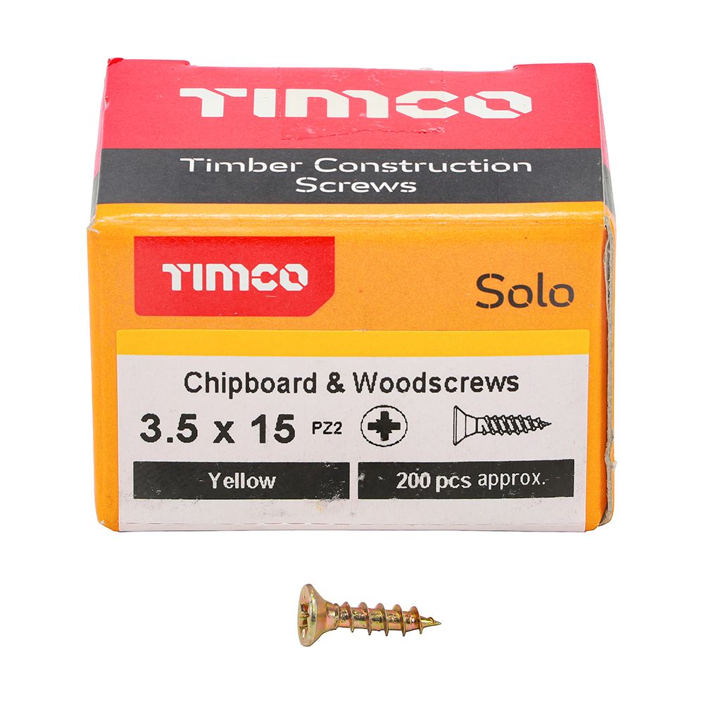Timco - Solo Chipboard & Wood Screws - PZ - Double Countersunk. Various Sizes - Picture 25 of 178