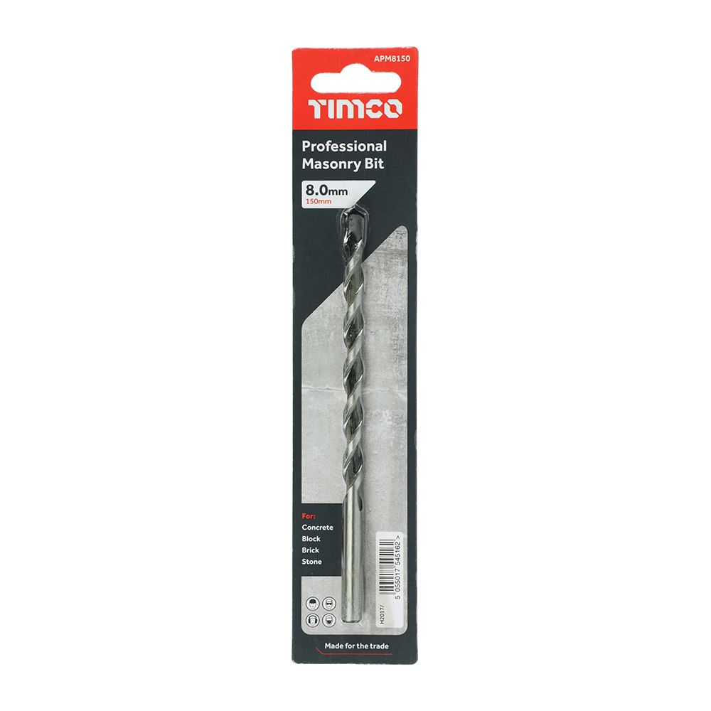 Timco - Premium Quality Professional Masonry Bit, Hardened Carbon Steel - 1 Each - Picture 35 of 75