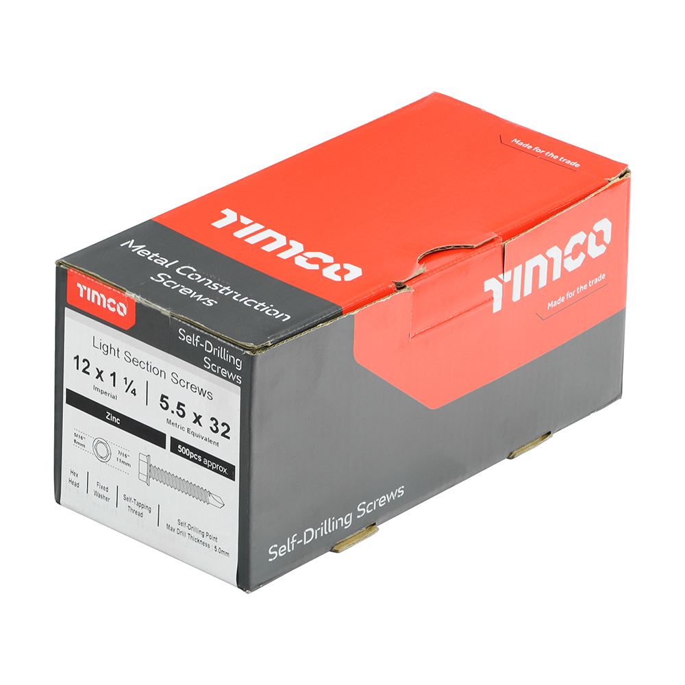Timco Metall Bauleuchte Querschnitt Dachschrauben Sechskant selbstbohrendes Zink - Bild 16 von 24