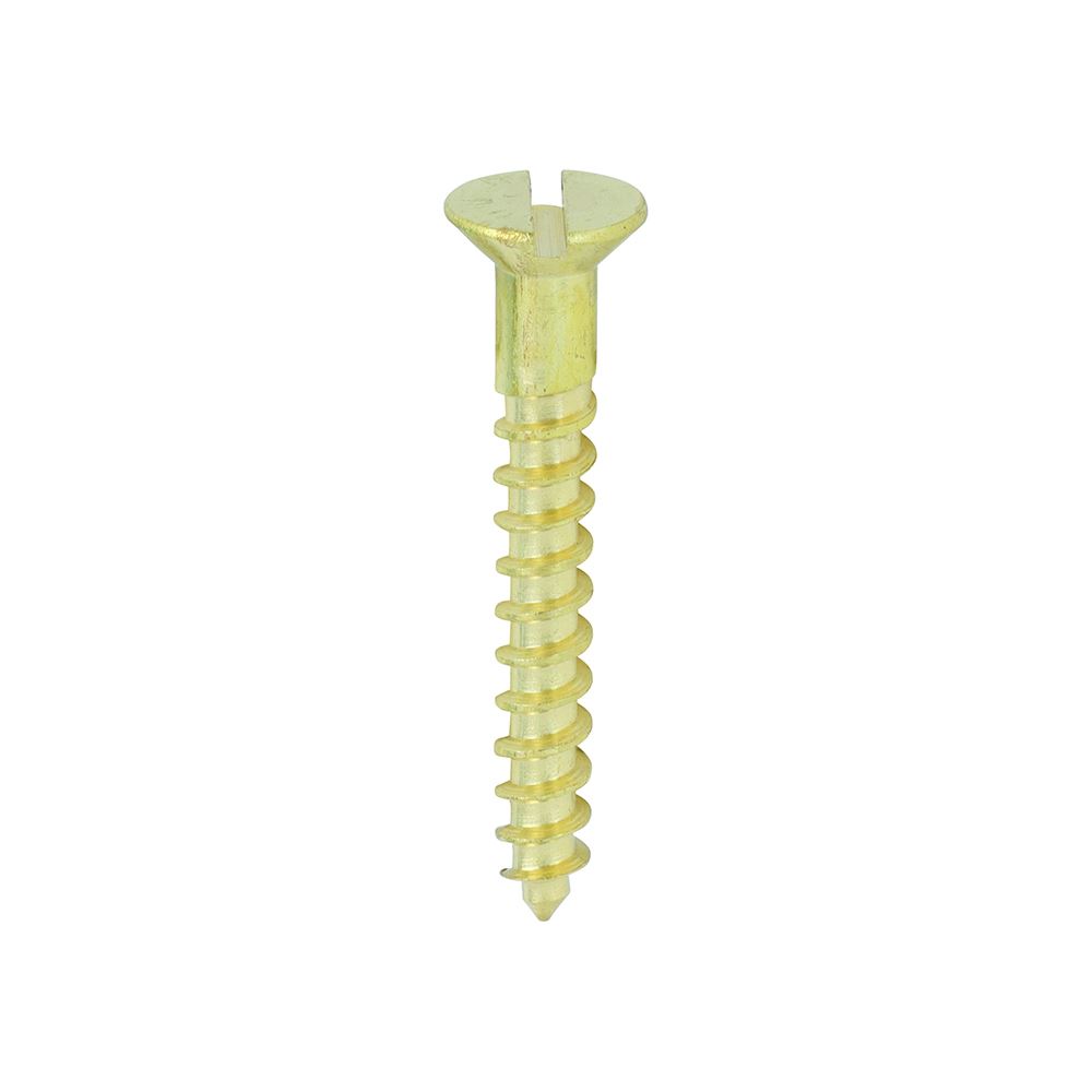 Timco Solid Brass Wood Timber Screws Slotted Countersunk Various Sizes Available - Picture 30 of 55