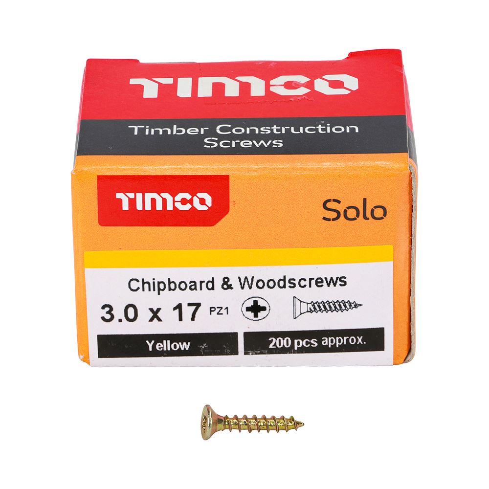 Timco - Solo Chipboard & Wood Screws - PZ - Double Countersunk. Various Sizes - Picture 10 of 178