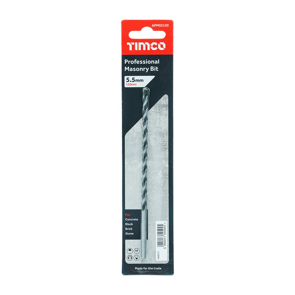 Timco - Premium Quality Professional Masonry Bit, Hardened Carbon Steel - 1 Each - Picture 13 of 75