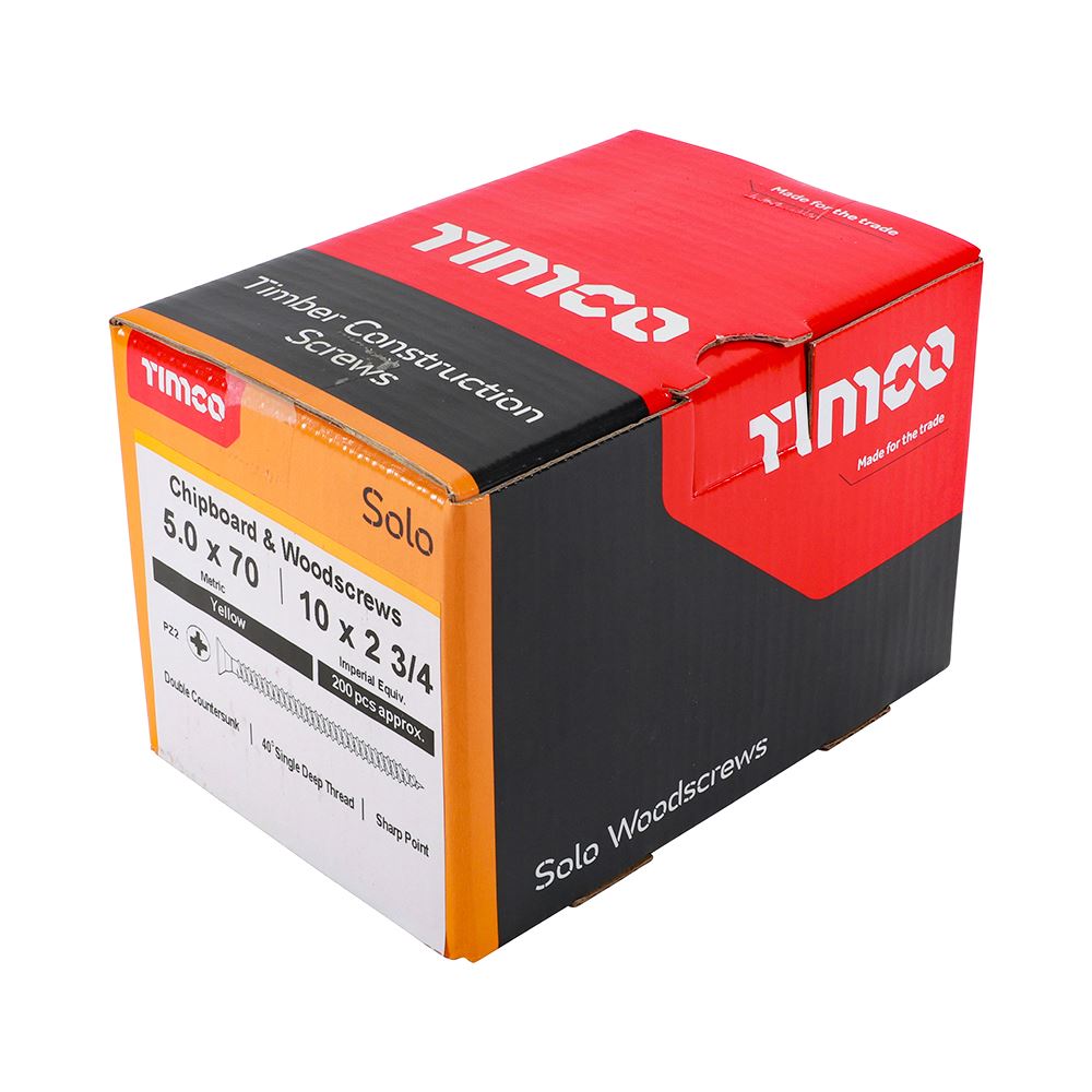 Timco - Solo Chipboard & Wood Screws - PZ - Double Countersunk. Various Sizes - Picture 129 of 178