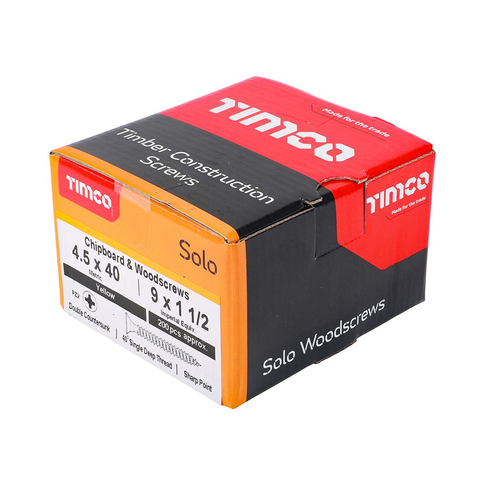 Timco - Solo Chipboard & Wood Screws - PZ - Double Countersunk. Various Sizes - Picture 92 of 178