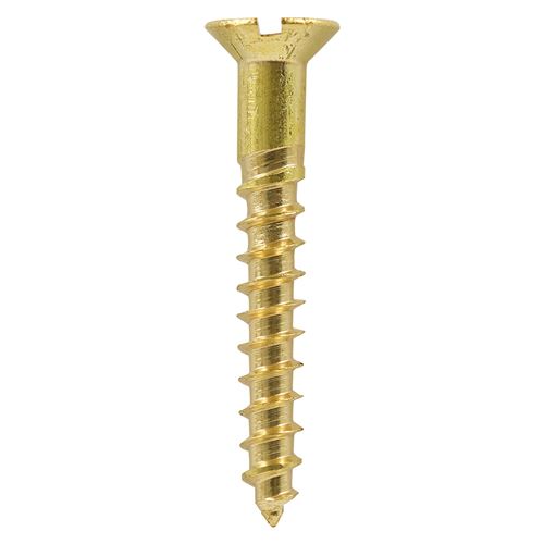 Timco Solid Brass Wood Timber Screws Slotted Countersunk Various Sizes Available - Picture 51 of 55