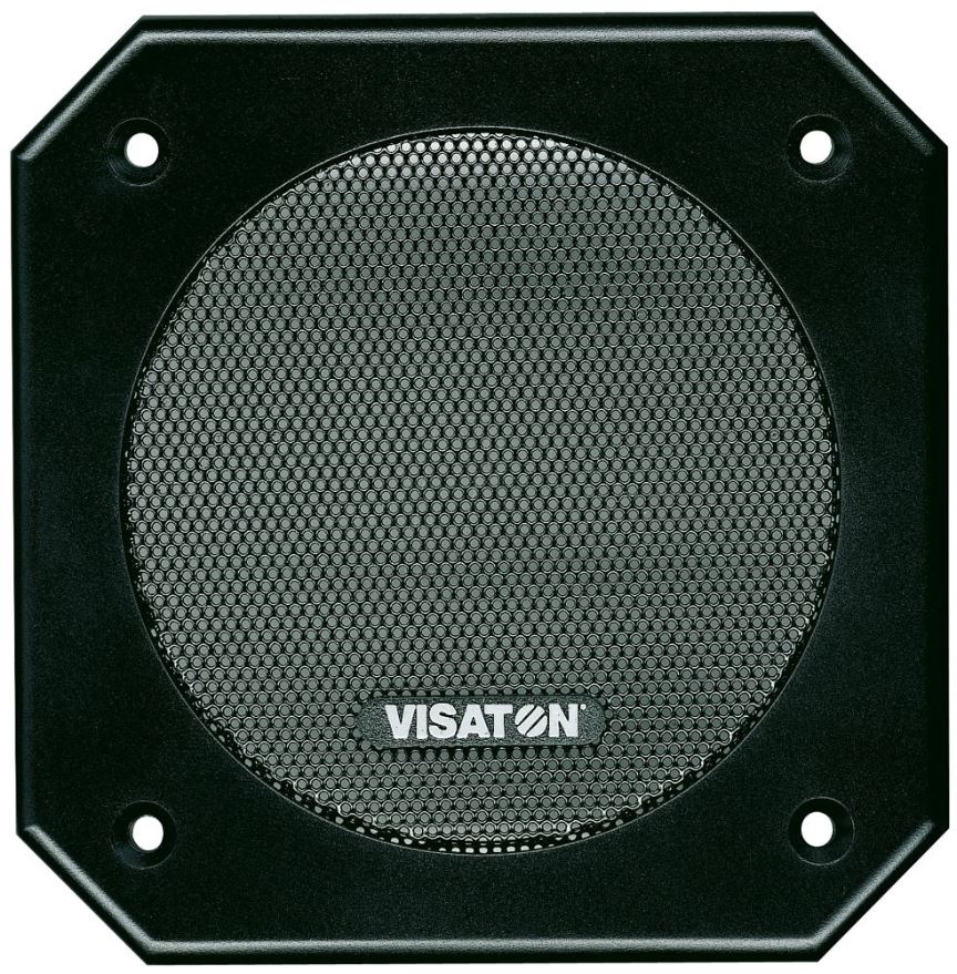 Visaton EFFECT 80 Perforated Speaker Protective Grilles (Pair) - 85x85mm Black