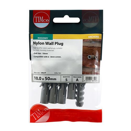 Timco Nylon Plugs For Coach Screws Suited For Outdoor Use - Grey. Various Sizes - Picture 11 of 20