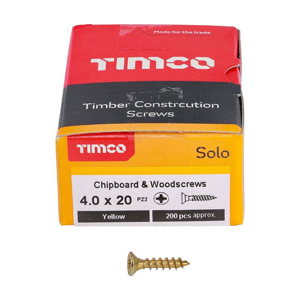 Timco - Solo Chipboard & Wood Screws - PZ - Double Countersunk. Various Sizes - Picture 55 of 178