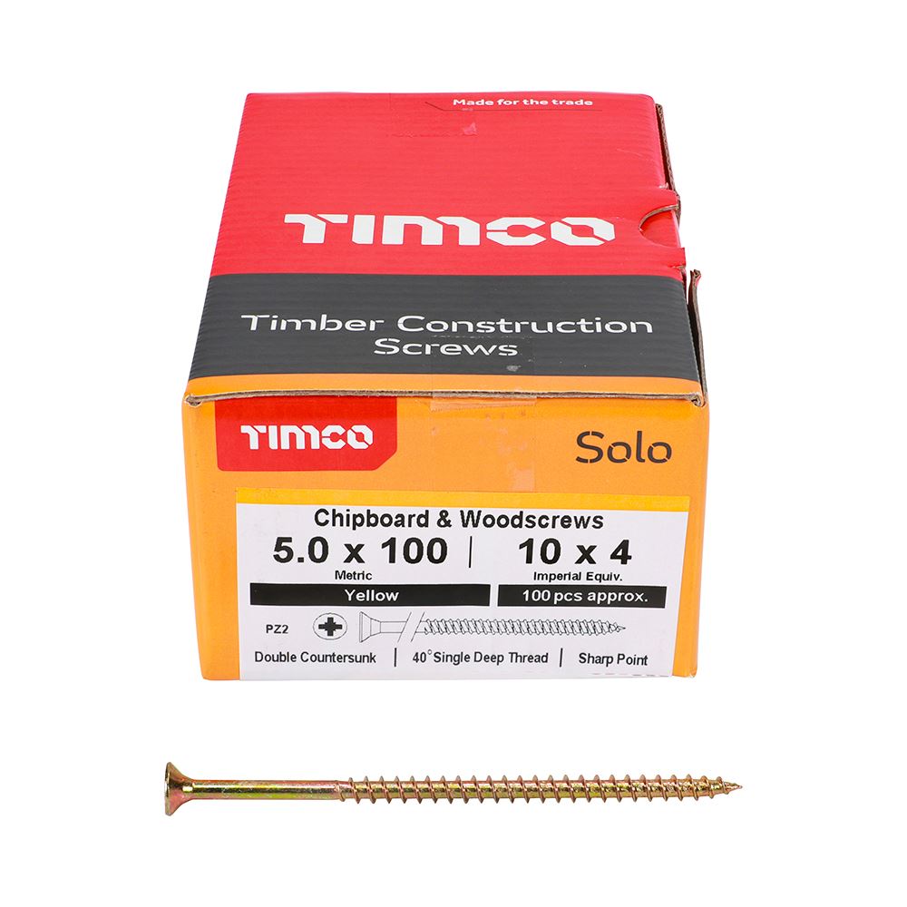 Timco - Solo Chipboard & Wood Screws - PZ - Double Countersunk. Various Sizes - Picture 142 of 178