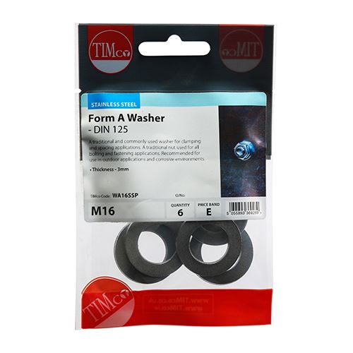 Timco - Form A Metal Washers - A2 Stainless Steel. Various Sizes Available - Picture 13 of 13