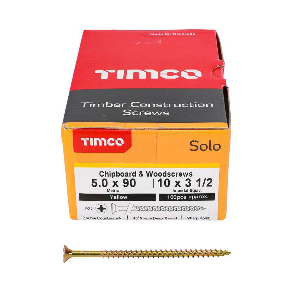 Timco - Solo Chipboard & Wood Screws - PZ - Double Countersunk. Various Sizes - Picture 139 of 178