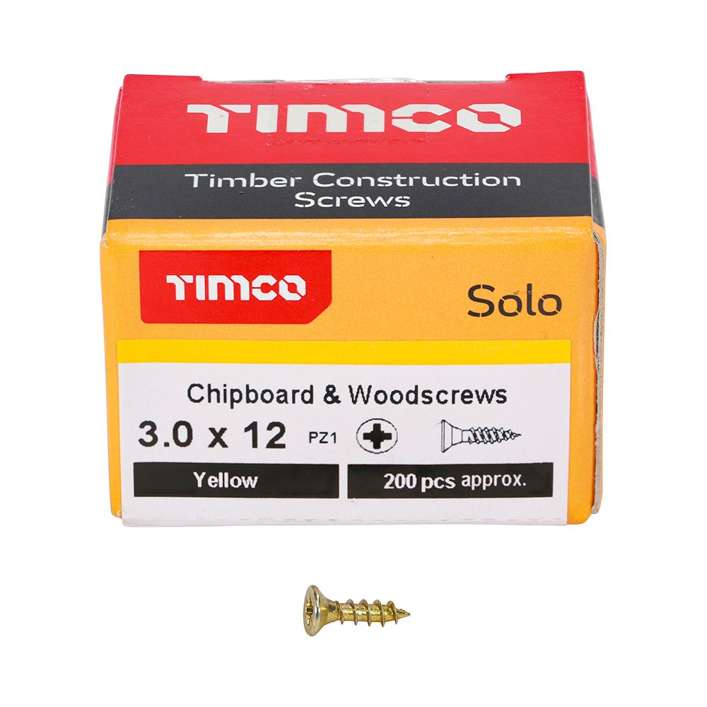 Timco - Solo Chipboard & Wood Screws - PZ - Double Countersunk. Various Sizes - Picture 4 of 178