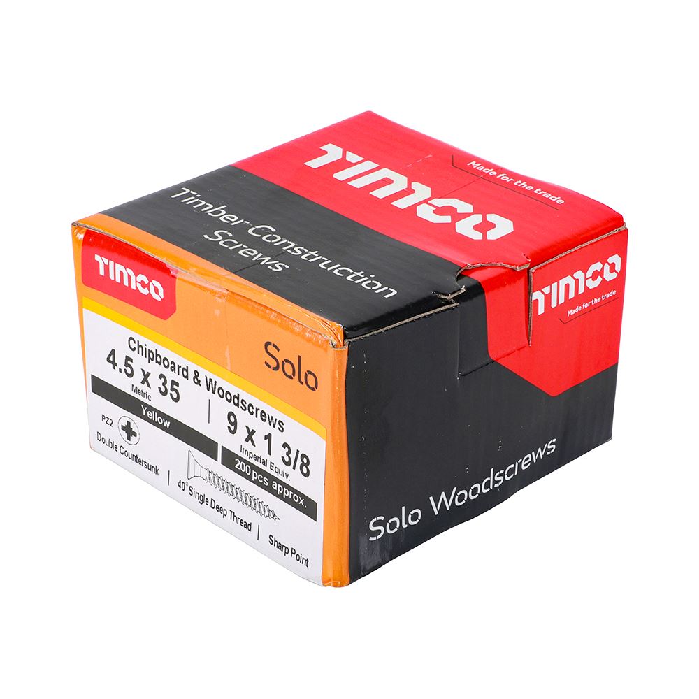 Timco - Solo Chipboard & Wood Screws - PZ - Double Countersunk. Various Sizes - Picture 89 of 178