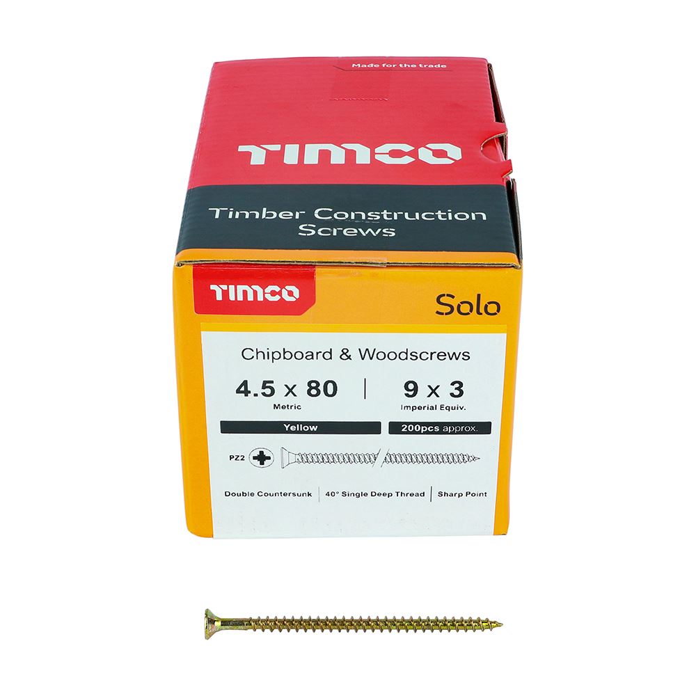 Timco - Solo Chipboard & Wood Screws - PZ - Double Countersunk. Various Sizes - Picture 106 of 178