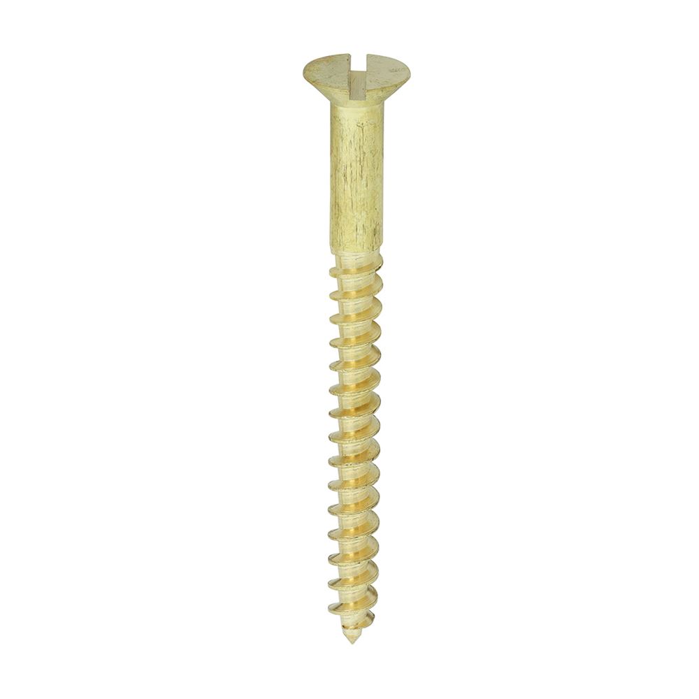 Timco Solid Brass Wood Timber Screws Slotted Countersunk Various Sizes Available - Picture 53 of 55