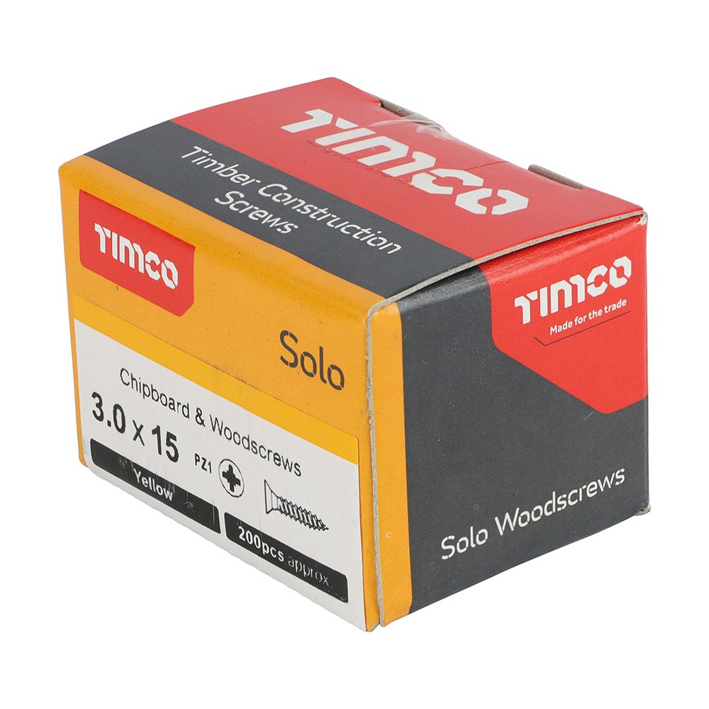 Timco - Solo Chipboard & Wood Screws - PZ - Double Countersunk. Various Sizes - Picture 6 of 178