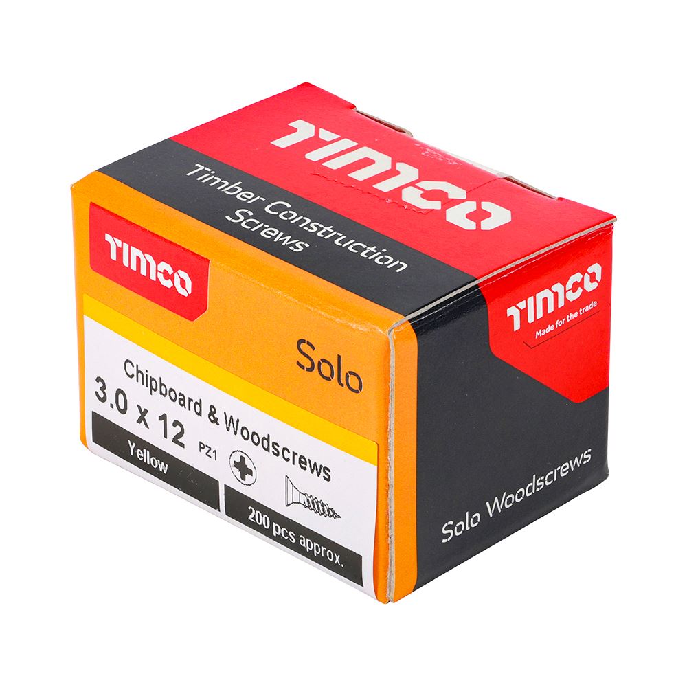 Timco - Solo Chipboard & Wood Screws - PZ - Double Countersunk. Various Sizes - Picture 3 of 178