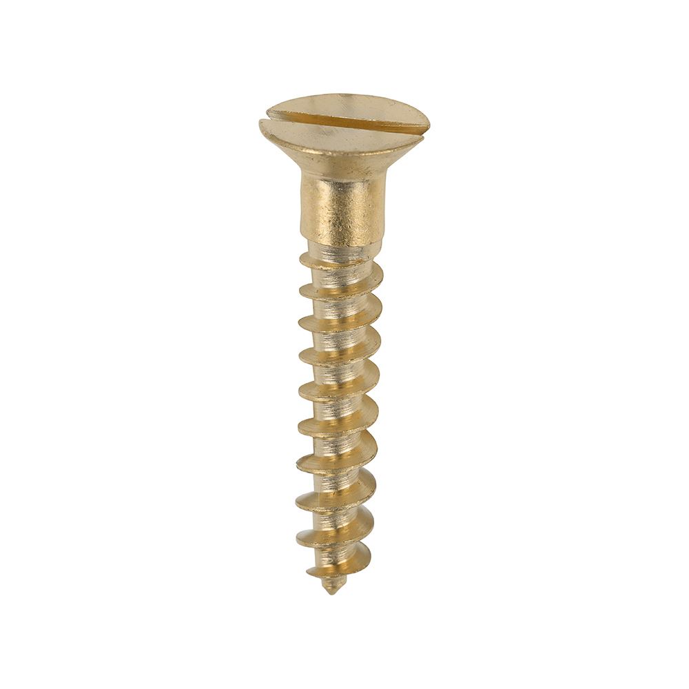 Timco Solid Brass Wood Timber Screws Slotted Countersunk Various Sizes Available - Picture 33 of 55