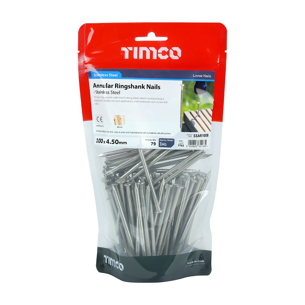 Timco - Rillennägel - Edelstahl, verschiedene Größen - Picture 26 of 27