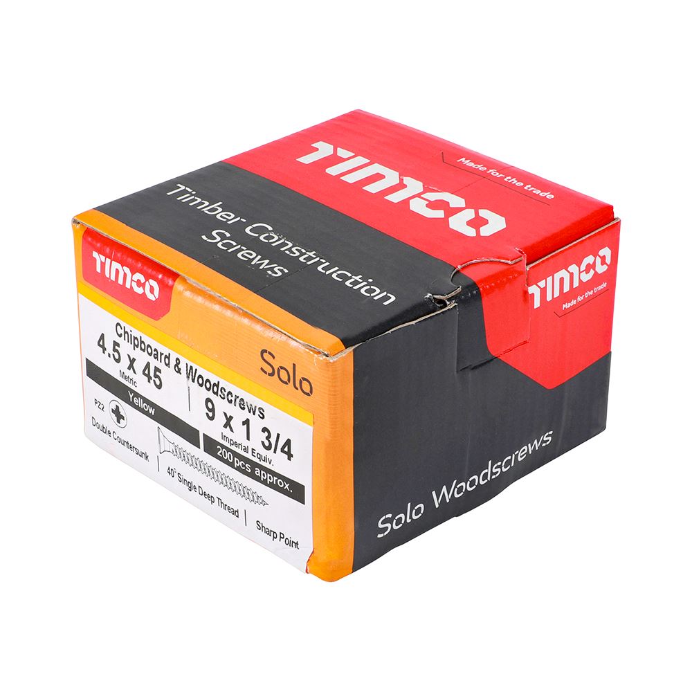 Timco - Solo Chipboard & Wood Screws - PZ - Double Countersunk. Various Sizes - Picture 95 of 178