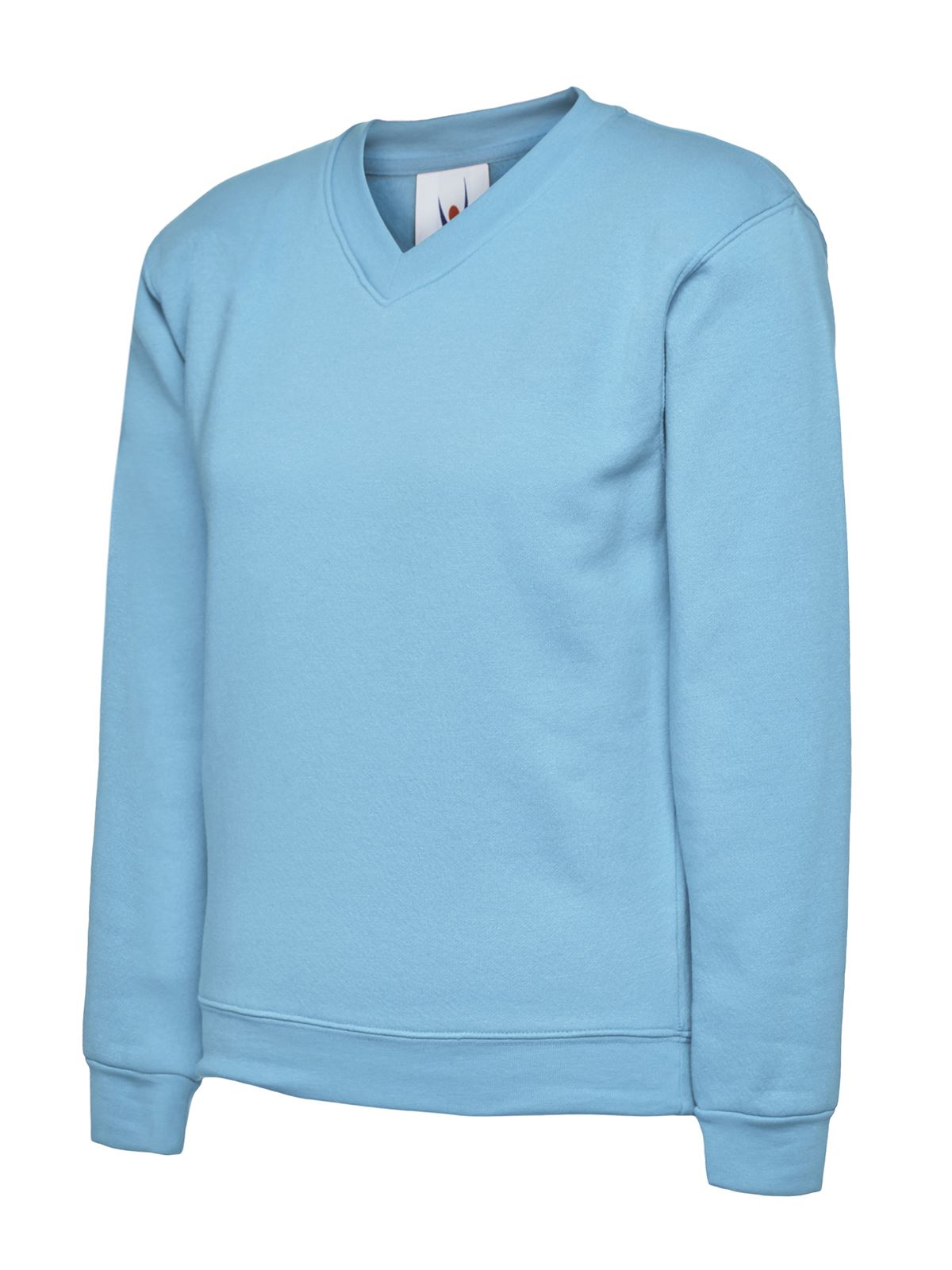 Uneek - Childrens V Neck Sweatshirt/Jumper - 50% Polyester 50% Cotton - Picture 12 of 12