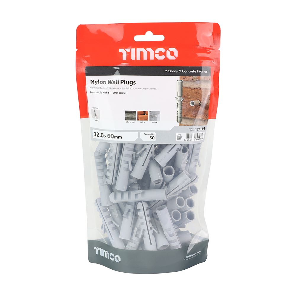 Timco Nylon Plugs For Coach Screws Suited For Outdoor Use - Grey. Various Sizes - Picture 17 of 20